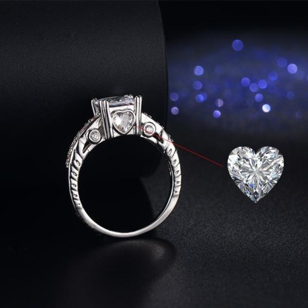 925 Sterling silver cz Ring Promise Engagement Wedding Rings for women Gemstones Wedding Ring for Party