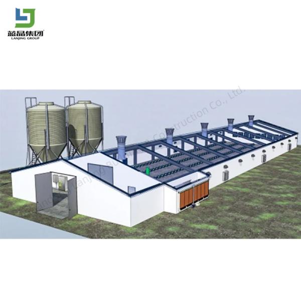 Low Costprefab steel structure Commercial Poultry House Steel Structure Chicken Farm House Prefabricated Steel Building