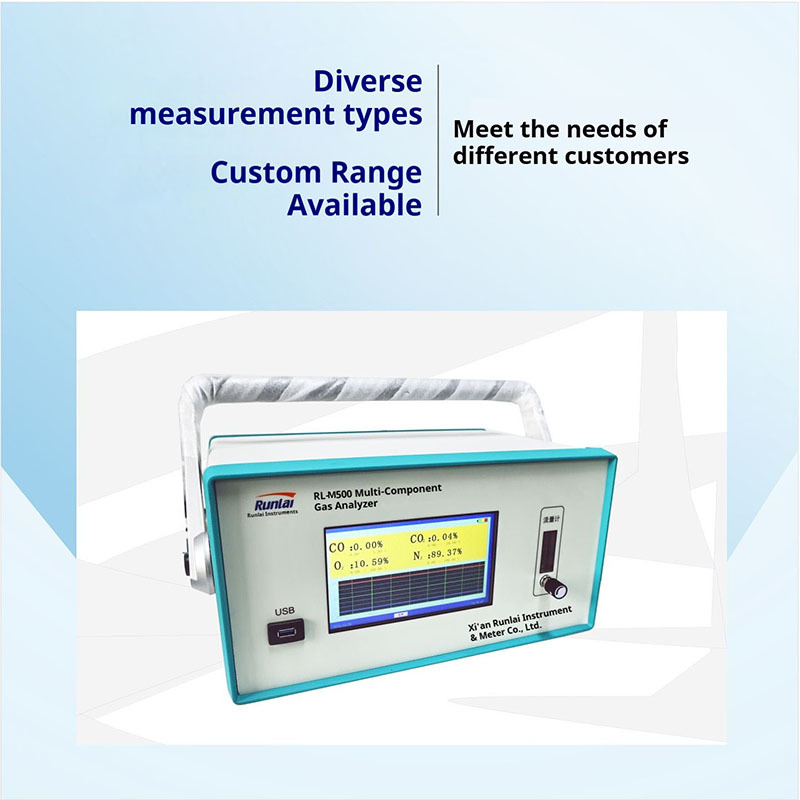 Portable Dew Point Multi Gas Detector For O2 CO CO2 CH4 CnHm H2S H2 NH3 Gas Testing