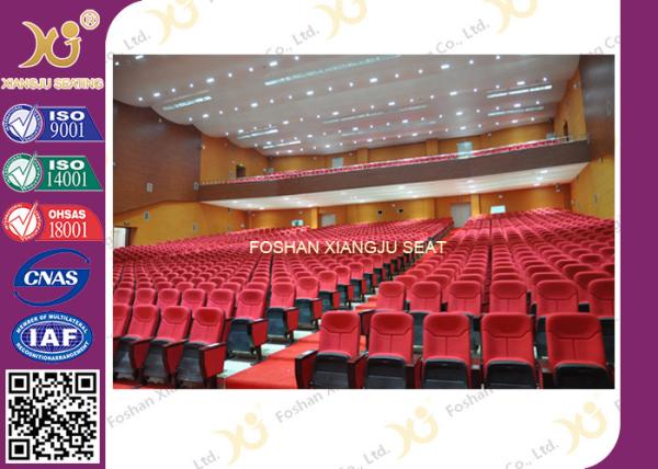 550mm Center distance pp outer auditorium chairs for lecture room , retractable auditorium seating