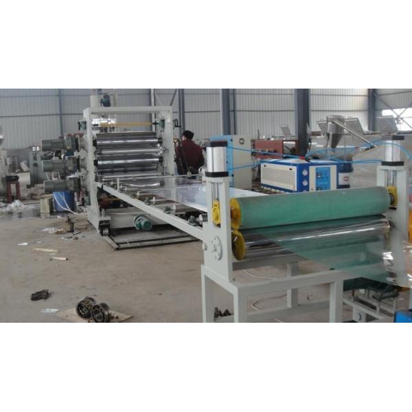 Plastic Sheet Extrusion Line , Twin Screw PVC Extrusion Machinery