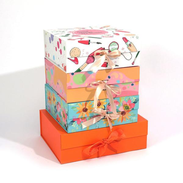 Custom Size Accepted Magnetic Foldable Gift Box with CMYK Pantone Colour Printing