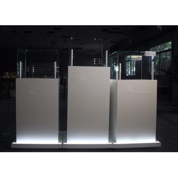 Modern Wooden Glass Jewelry Show Display / Pedestal Display Case