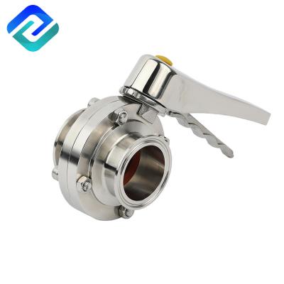 Pneumatic 304 SS Butterfly Valve Sanitary Steel Trigger Handle Dn10 Rjt
