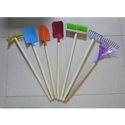 Wooden Handle Metal Garden Tools Set 7pcs Set for Children's Outdoor Gardening Needs