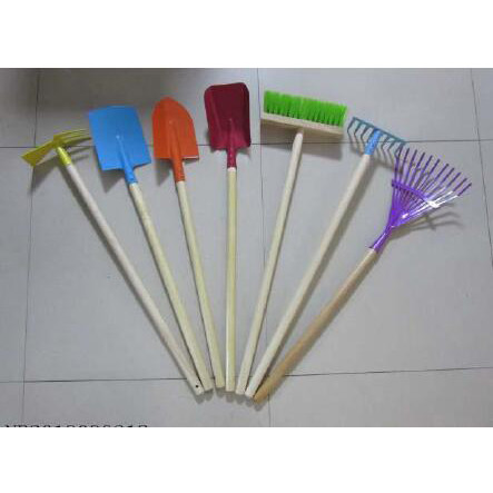 Wooden Handle Metal Garden Tools Set 7pcs Set for Children's Outdoor Gardening