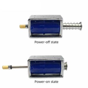 12V24V Solenoid Electromagnet Push Pull Through Type Magnet Long Stroke 30mm
