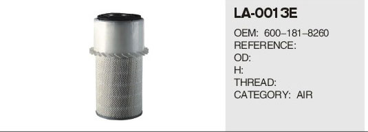 Truck Diesel engine parts air  filter  for komtsu  600-181-8260