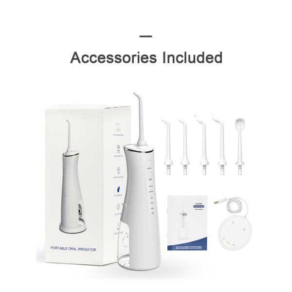 Зубы очищают 250ml портативную воду Flosser с поручая основанием и 5 подсказками