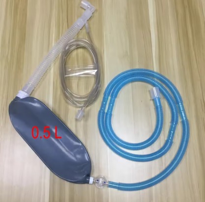 Disposable Animal Coaxial Breathing Circuit Corrugated EVA Tube For Veterinary Anesthesia