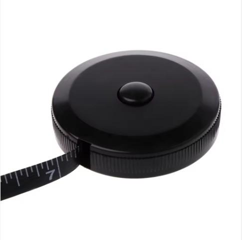 Wintape 1,5m/60 polegadas fita preta medidas de dois lados ferramentas retráteis automática ABS flexível mini fita de medição de costura