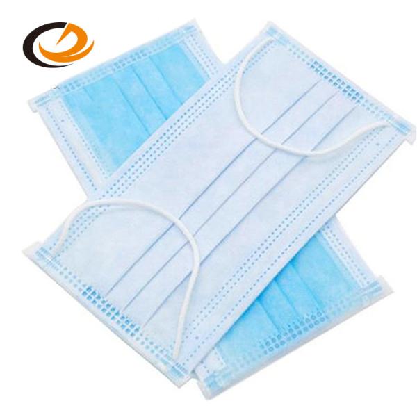 Blue CE Approved 3 Ply Disposable Face Mask , Economical Non Woven Disposable Mask