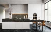 Armoires de cuisine italiennes modernes en forme de U