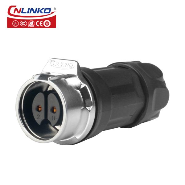 Cnlinko LP-16-2 Pin Plastic and Metal Aviation Connectors Wiring Screw Circular Waterproof Aviation Plug Connector