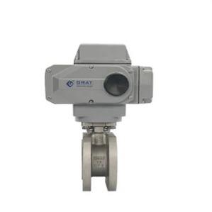 Stainless Steel Wafer Connection Half Ball Valve Electric Regulating Ball Valve