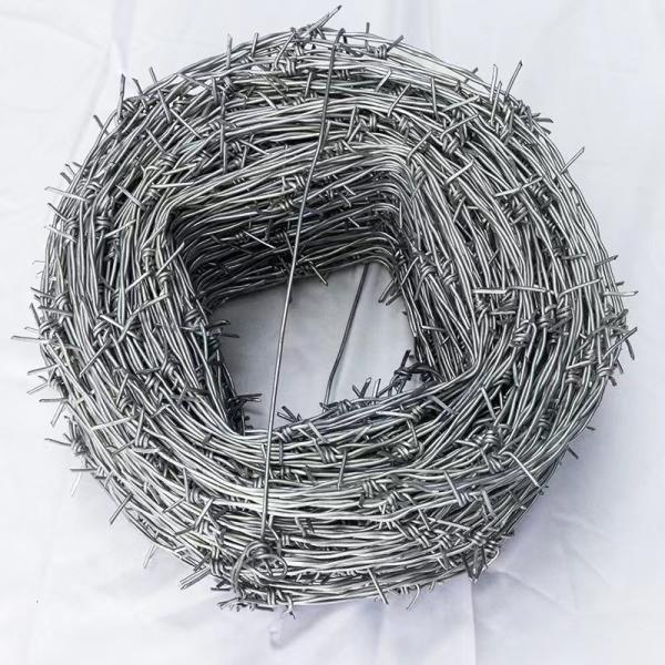 Factory Price 500m Per Roll Stretching Barbed Wire Galvanized Barbed Wire Coil For Sale