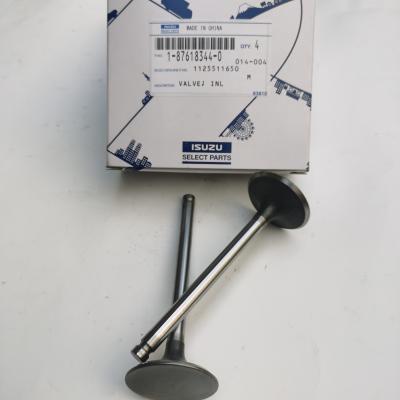 Excavator Engine Intake Valve , 1-12551139-0 1-87618344-0 Isuzu Engine Spare Parts
