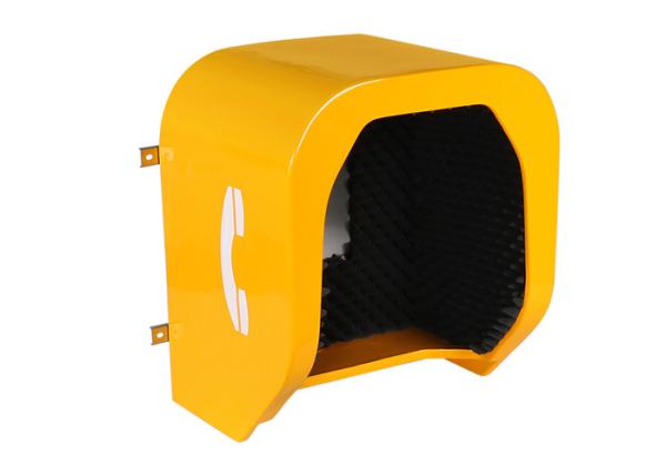 Soundproof Telephone Hood Acoustic Phone Booth Public Call Box In Yellow Color
