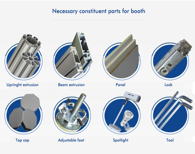 Exhibition Booth Modular Aluminum Construction Easy To Set Up Reusable And Waterproof Suitable For Medical Quarantine