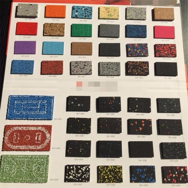 Highly Elastic Rubber Sports Flooring , Sky Blue Gym Flooring Rolls