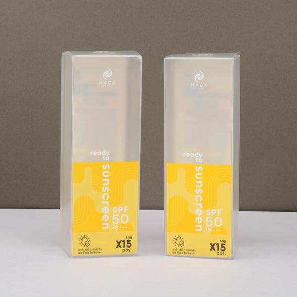 Custom Printed Cosmetic Frosted Transparent Plastic Box Skin Care PP Folding Box Packaging