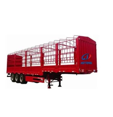 50Ton Leaf Spring Fence Cargo Transport Semi Trailer /Kin Pin 2''/3.5'' Bolt Type