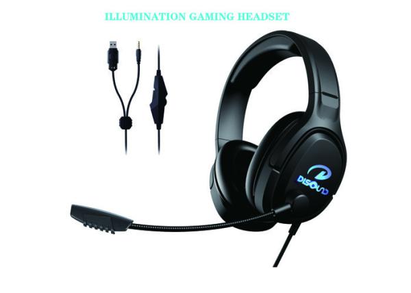 Cool RGB Light Up Gaming Headphones POK Steel For Smartphone
