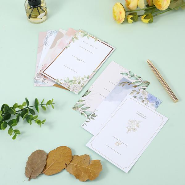 50 pièces personnalisées 4x6 pouces cartes d'invitation de la douche nuptiale invitations de mariage
