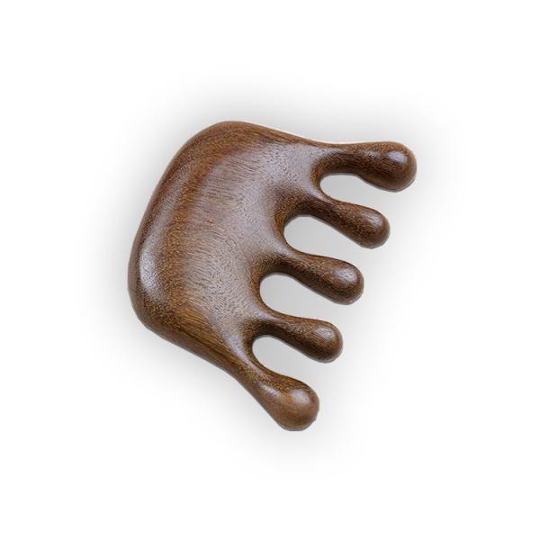 Wooden Wide Teeth Comb Head Meridian Massage Instrument for Anti Static Hairdressing