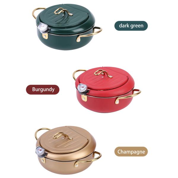 Нержавеющая сталь контроля температуры баков зеленого цвета кухни глубокая жаря варя бак