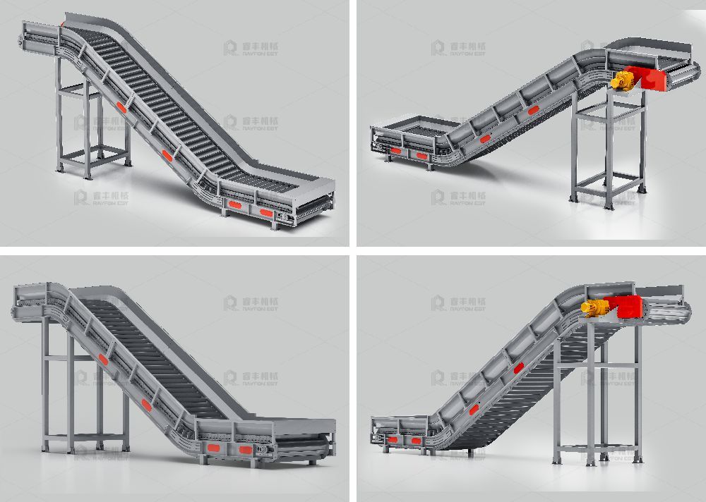 Energy Saving Conveyor Equipment Metal Chain Conveyor For Plastic Recycling