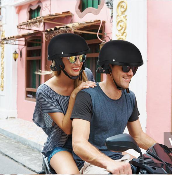 Motorcycle Retro Half Cruise Helmet Prince Motorcycle Helmet Vintage Motorcycle dot helmet M L XL XXL