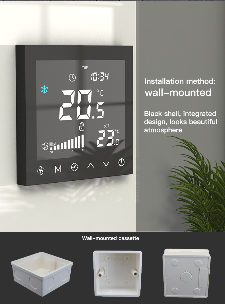 Commercial Programmable Fan Coil Thermostat Indoor Floor Heating Controller