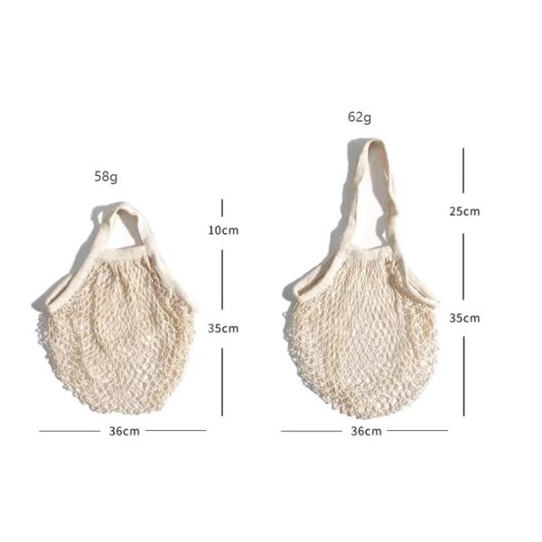 Washable Reusable Cotton Mesh Tote Bags For Produce