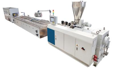 Solid / Hollow Twin Screw Extrusion Machine , Wall Bullnose WPC Board Making Machine