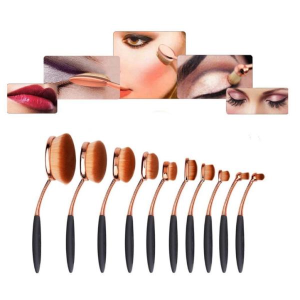 Beauty Toothbrush Looking Makeup Brushes Rose Gold Face Makeup Brush Set