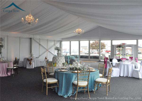 Blue Outdoor Event Tents With Double - Wing Glass Door , Wedding Canopies
