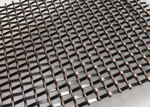 Antique Plated 3.0mm  Brass Wire Mesh Sheets Single Crimp Brass Decorative Mesh