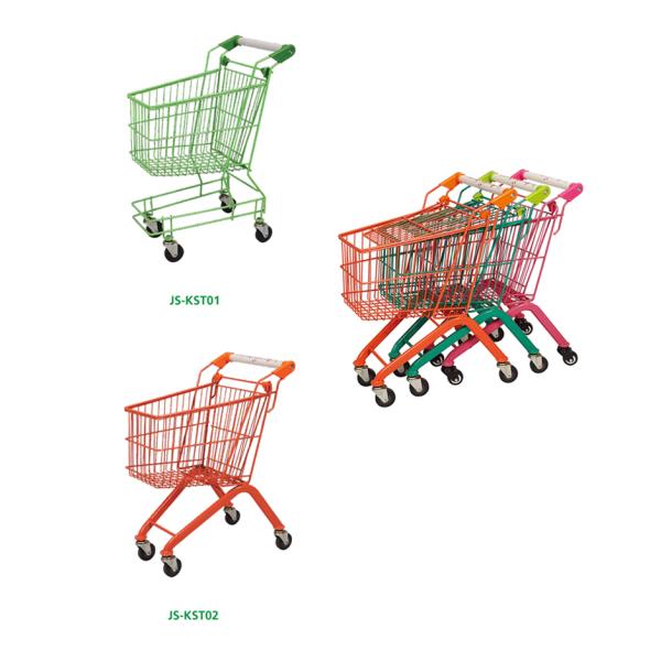 Корзины детей розового супермаркета 20L мини забавляются вагонетка детей металла ходя по магазинам