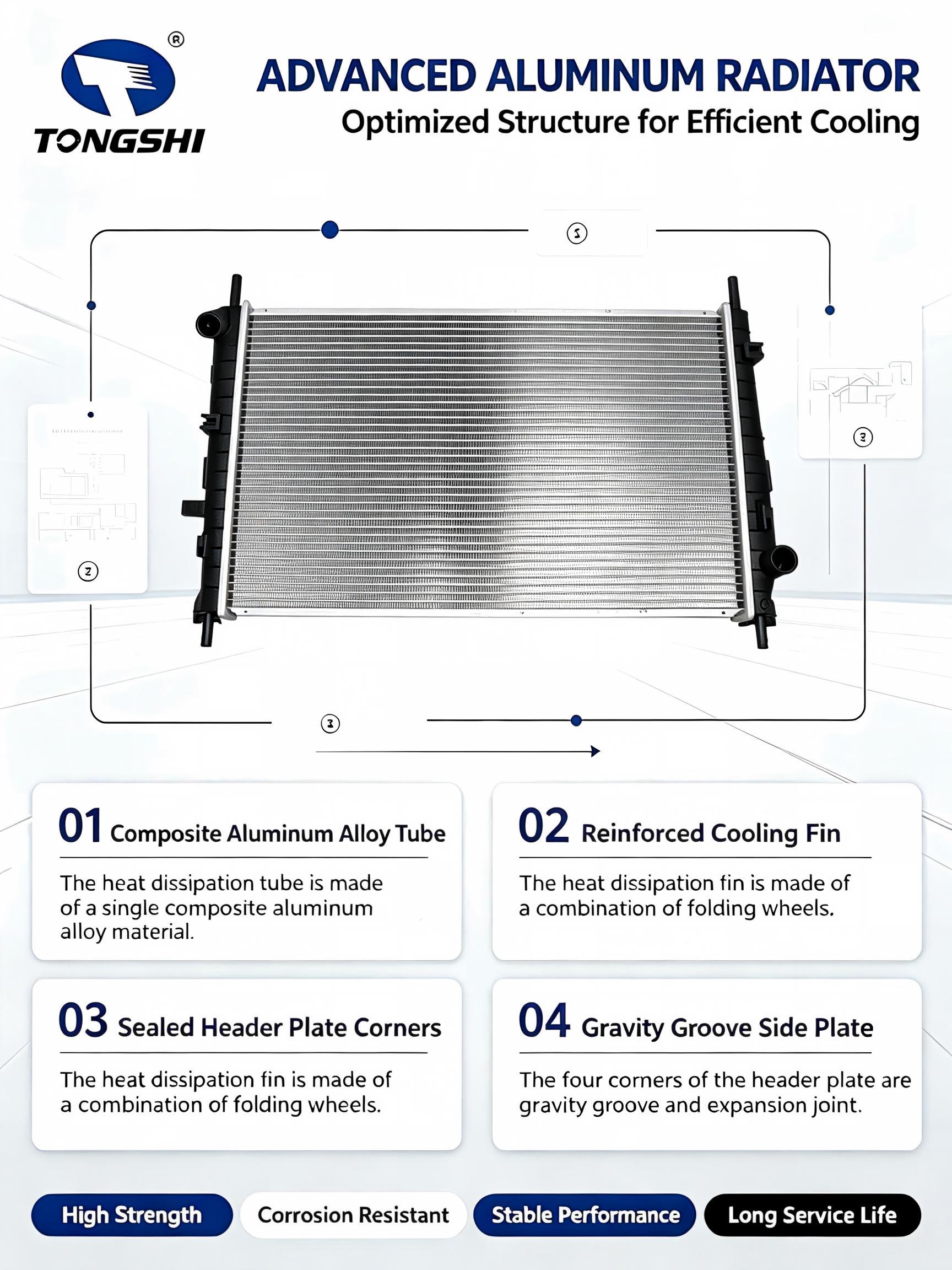 Auto Radiator for Ford Mondeo 2.0i 16V 1993- MT
