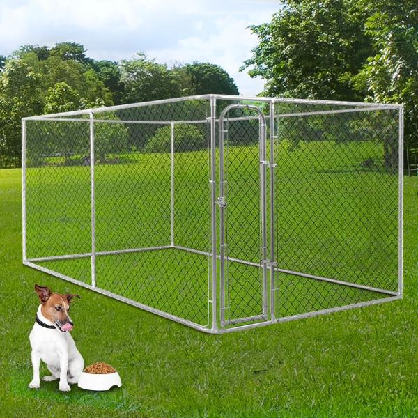 1.8mx3mx3m chain link dog kennel Mesh 60mmx60mm x 2.7mm wire Hot dipped Galvanized