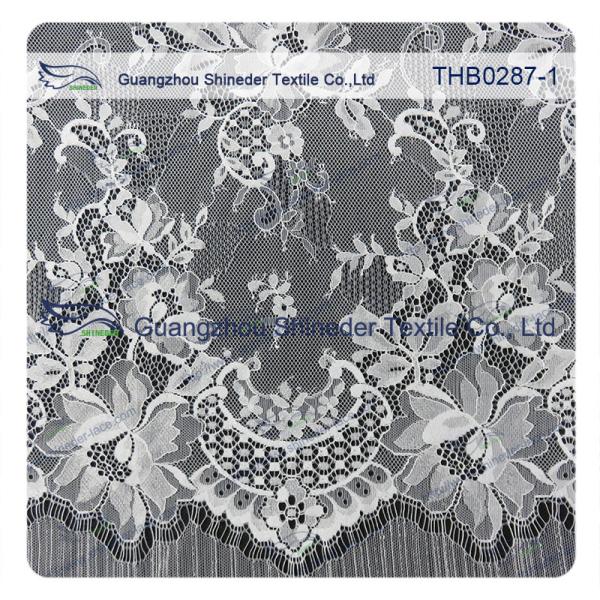 Light Two-tones Colors Polyester & Nylon Chantilly Lace for Wedding & garment dress