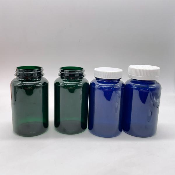 Étiquettes personnalisées de couleur PET plastique 225ml 7,5 oz contenant des médicaments avec capuchon