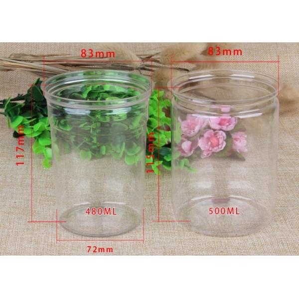 Plastic Packaging Tube Airtight Waterproof Clear Pet Jar With EOE Lid