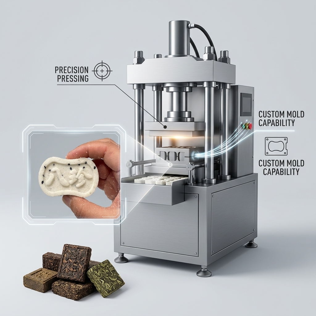 Compressed Herbal Tea Brick Making Hydraulic Press Machine Semi-Automatic