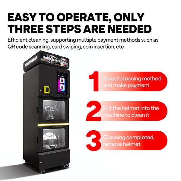 Haloo Self Service Helmet Cleaning Vending Machine | 360 ° Deep Cleaning and Disinfection