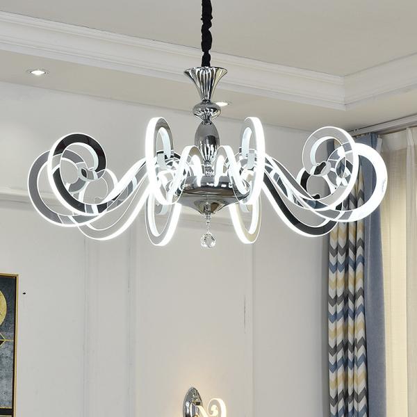 Modern Dimmable Acrylic chandeliers pendant lights with remote controller for indoor home  (WH-LC-02)