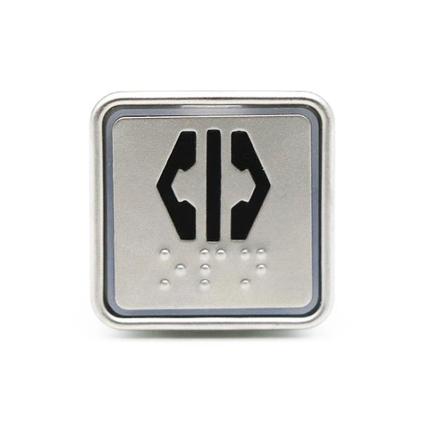 Cheap Elevator Push Button Square Lift Call Push Button For Elevator Parts Red Blue DC24V