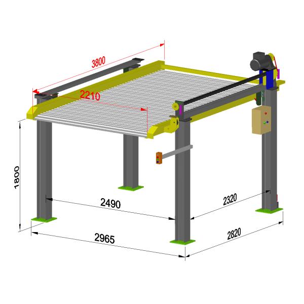 Remote Control Hydraulic Underground Garage 2500kg Home Car Lift