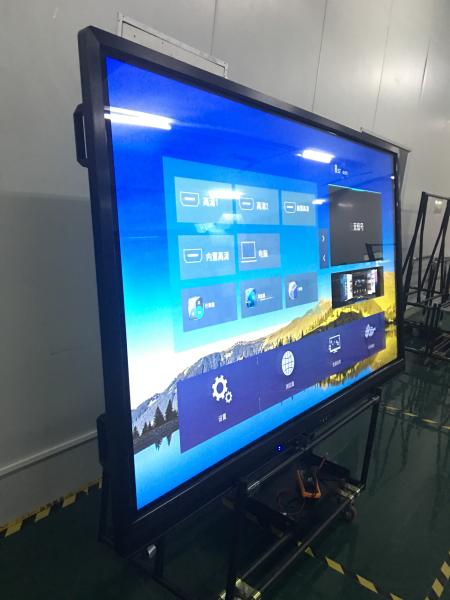 Large ir sensitive lcd touch screen panel China smart interactive all in one 75-86inch multi touch monitor